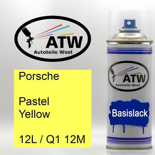 Porsche, Pastel Yellow, 12L / Q1 12M: 400ml Sprühdose, von ATW Autoteile West.